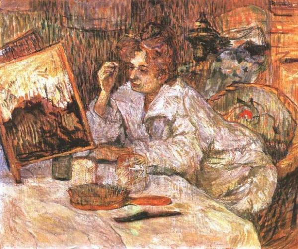 Woman At Her Toilette by Henri De Toulouse-lautrec