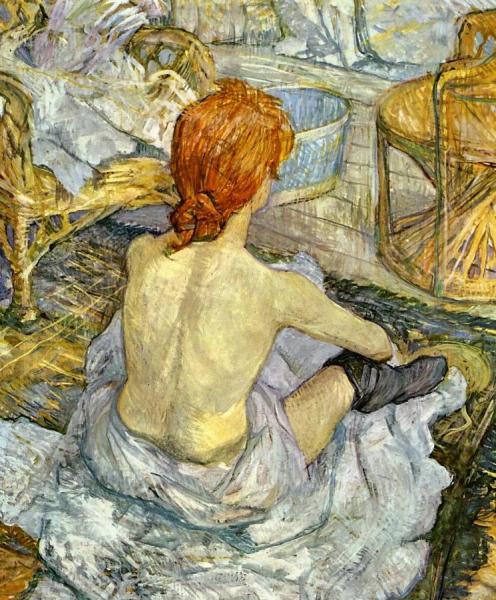 Woman At Her Toilette by Henri De Toulouse-lautrec