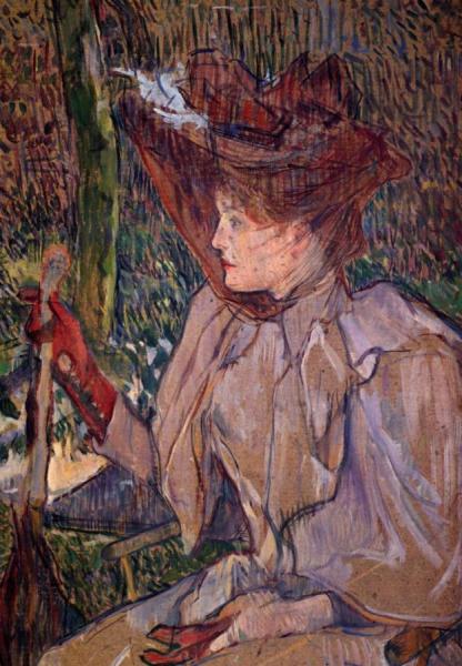 Woman With Gloves by Henri De Toulouse-lautrec