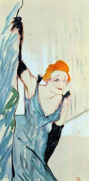Yvette Guilbert Taking A Curtain Call by Henri De Toulouse-lautrec