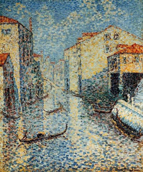 A Venetian Canal by Henri Edmond Cross