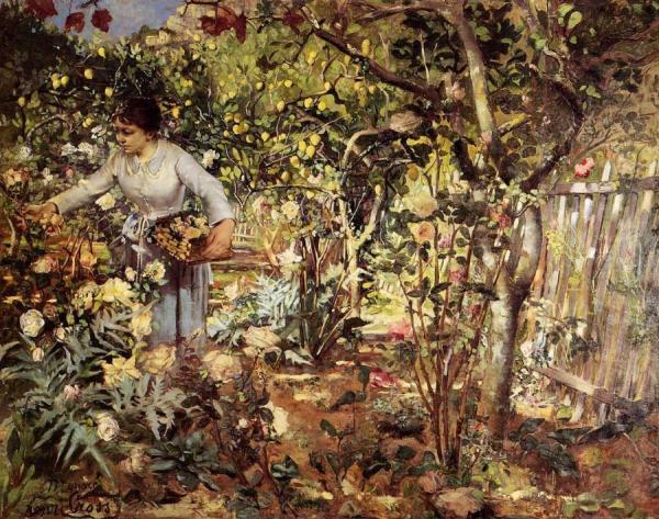 Corner Of The Garden In Monaco by Henri Edmond Cross