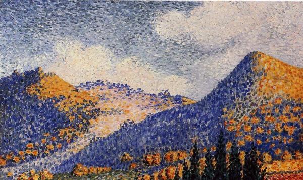 Landscape, The Little Maresque Mountains by Henri Edmond Cross