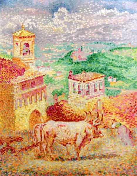 Pérouse, Cattle by Henri Edmond Cross