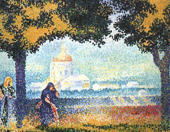 The Church Of Santa Marie Degli Angeli Near Assisi by Henri Edmond Cross
