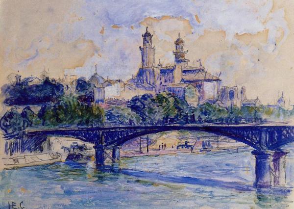 The Seine By The Trocadero by Henri Edmond Cross Oil Painting Reproductions