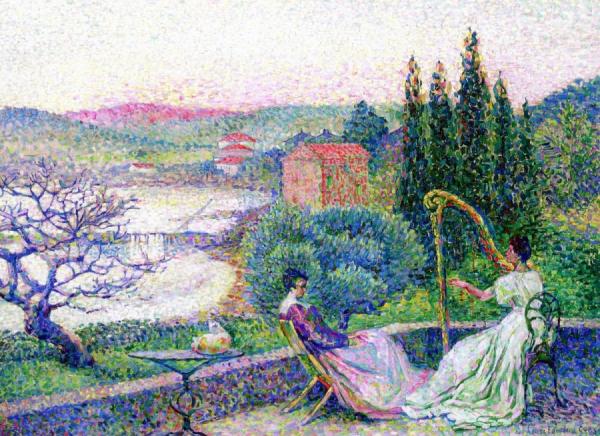 The Terrace by Henri Edmond Cross