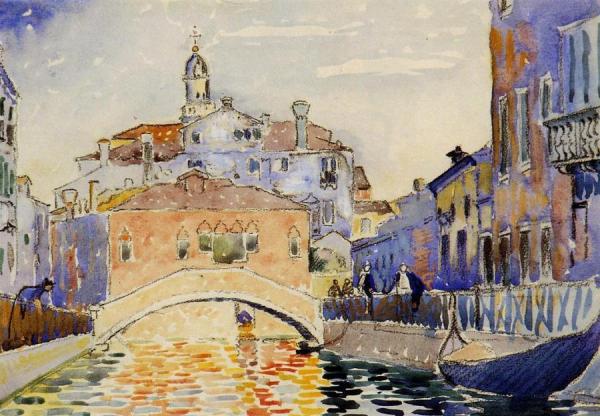 Venetian Canal by Henri Edmond Cross