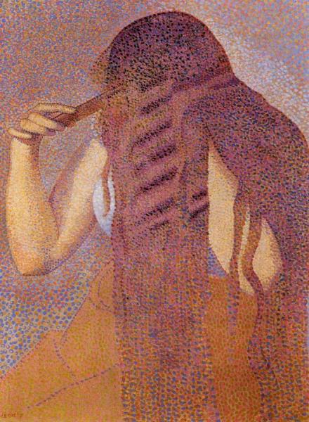Woman Combing Her Hair by Henri Edmond Cross