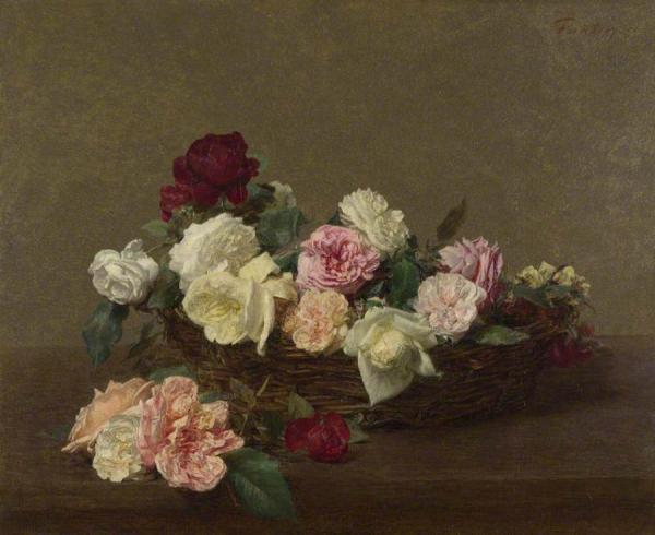 A Basket Of Roses by Henri Fantin-latour