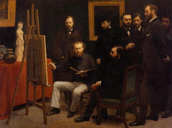 A Studio On The Batignolles by Henri Fantin-latour