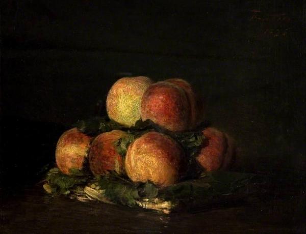 Basket Of Peaches by Henri Fantin-latour