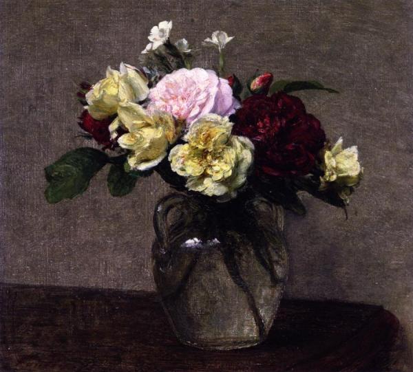 Bouquet Of Varied Roses by Henri Fantin-latour