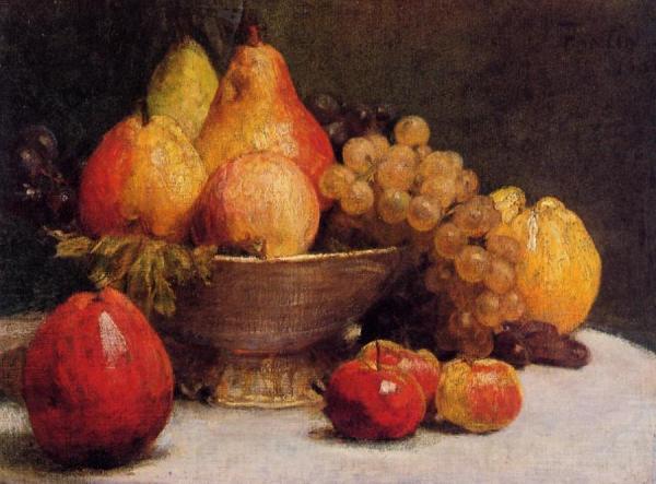 Bowl Of Fruit by Henri Fantin-latour