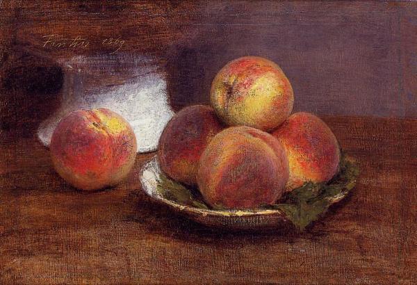 Bowl Of Peaches by Henri Fantin-latour