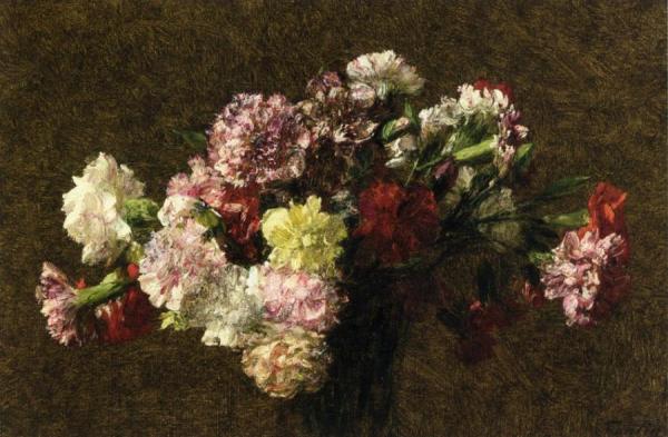 Carnations by Henri Fantin-latour