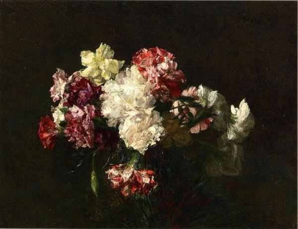 Carnations by Henri Fantin-latour