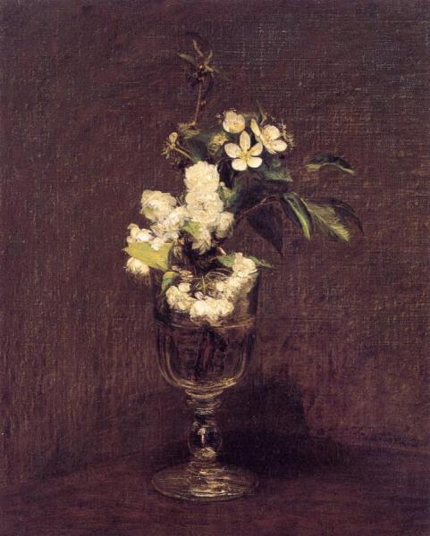 Cherry Blossoms by Henri Fantin-latour