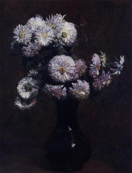 Chrysanthemums by Henri Fantin-latour Oil Painting Reproductions