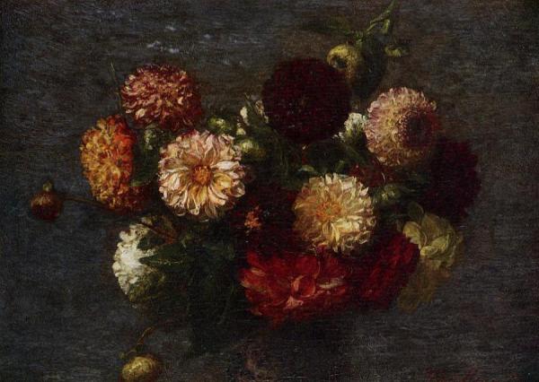 Chrysanthemums by Henri Fantin-latour