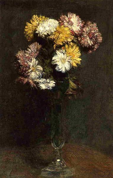 Chrysanthemums by Henri Fantin-latour