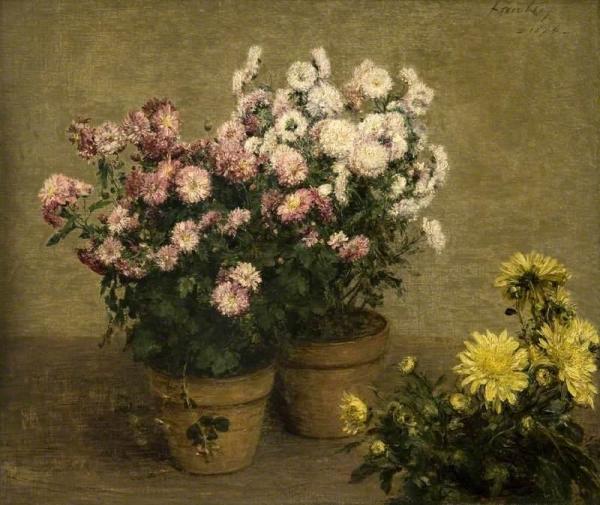 Chrysanthemums by Henri Fantin-latour