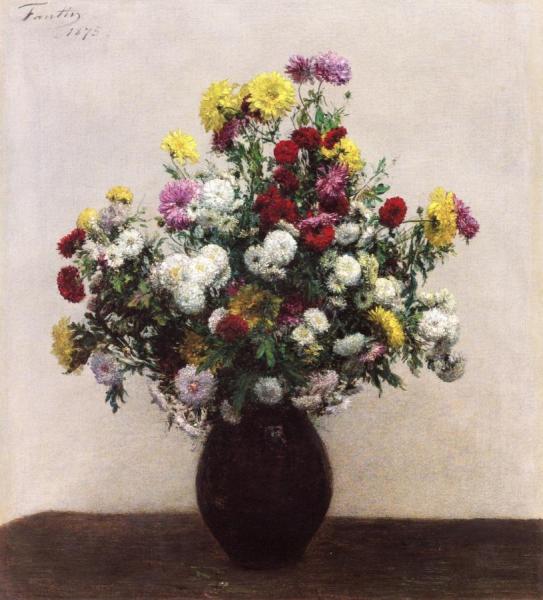 Chrysanthemums by Henri Fantin-latour