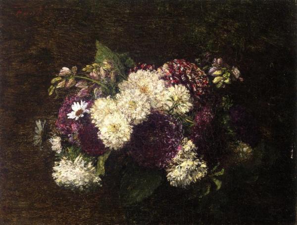 Chrysanthemums And Varied Flowers by Henri Fantin-latour