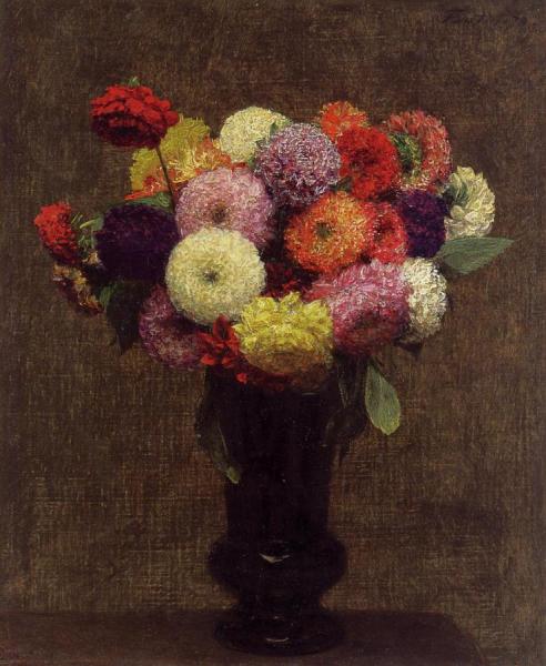 Dahlias by Henri Fantin-latour