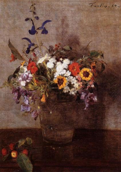 Diverse Flowers by Henri Fantin-latour