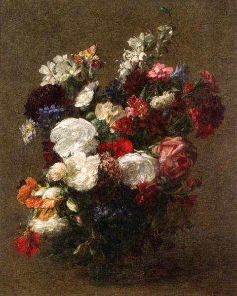 Diverse Flowers by Henri Fantin-latour