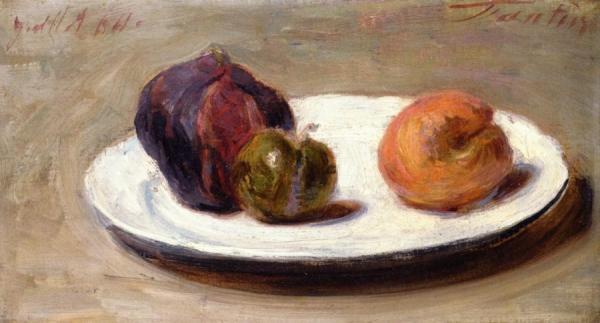 Figs, Greengage And Apricot by Henri Fantin-latour