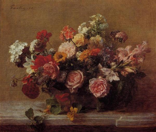 Flowers by Henri Fantin-latour