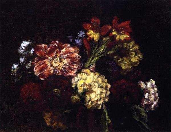 Flowers: Dahlias And Gladiolas by Henri Fantin-latour