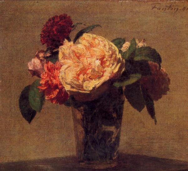 Flowers In A Vase by Henri Fantin-latour