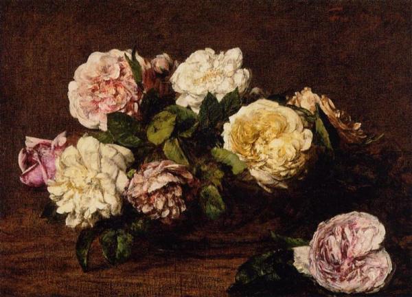 Flowers: Roses by Henri Fantin-latour