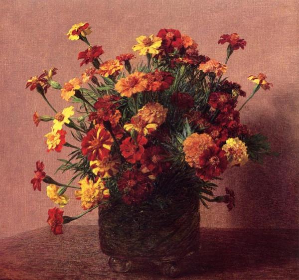 India Carnations by Henri Fantin-latour