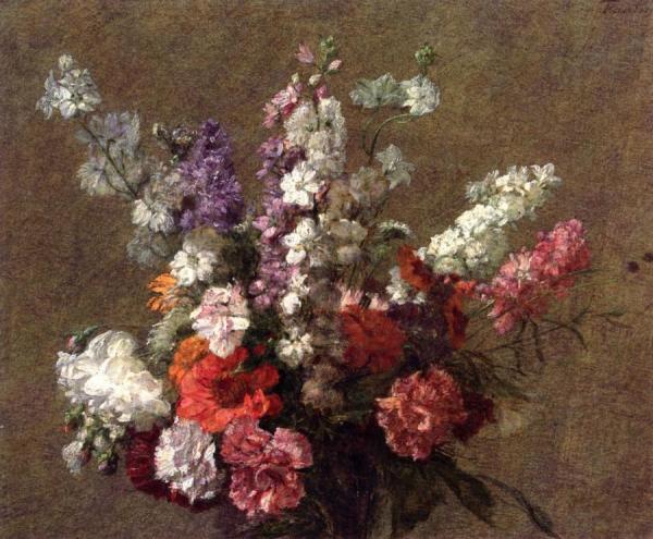 Larkspur by Henri Fantin-latour