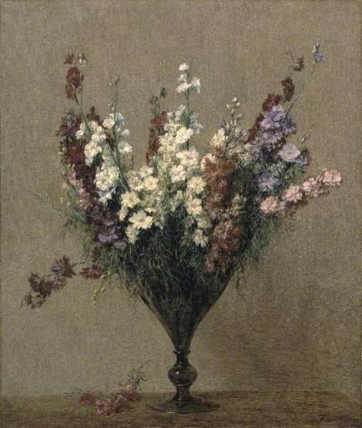 Larkspur by Henri Fantin-latour