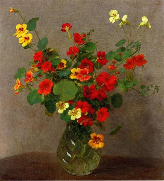 Nasturtiums by Henri Fantin-latour