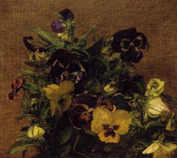Pansies by Henri Fantin-latour