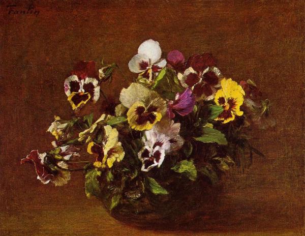 Pansies by Henri Fantin-latour