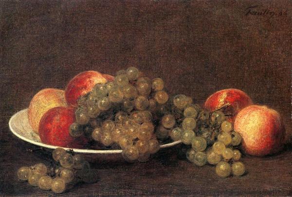Peaches And Grapes by Henri Fantin-latour