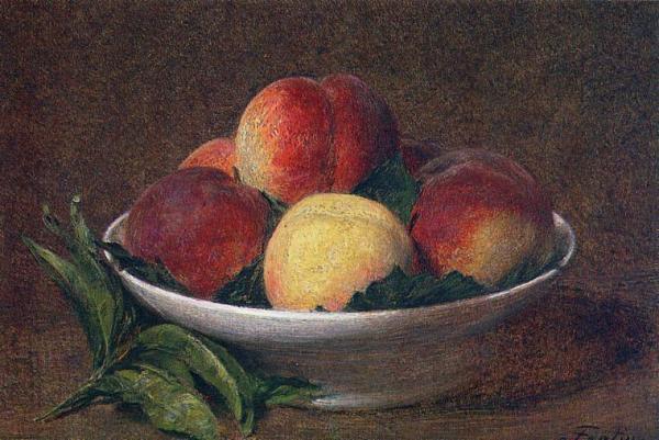 Peaches In A Bowl by Henri Fantin-latour