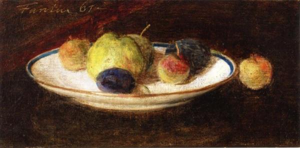 Plate Of Fruit by Henri Fantin-latour