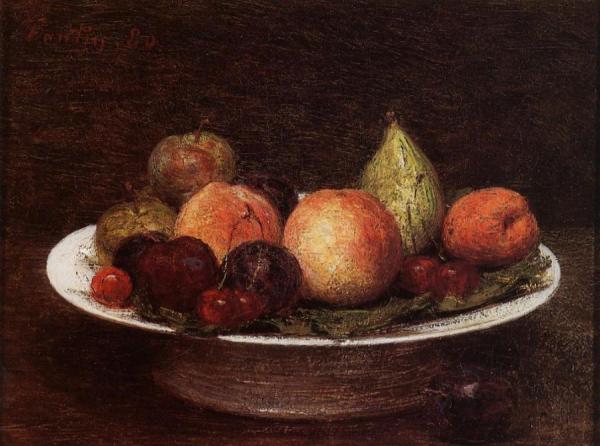 Plate Of Fruit by Henri Fantin-latour