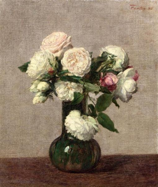 Roses by Henri Fantin-latour