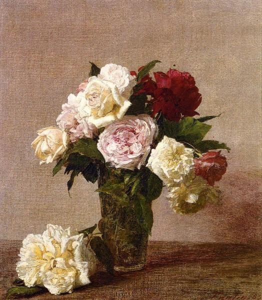 Roses by Henri Fantin-latour