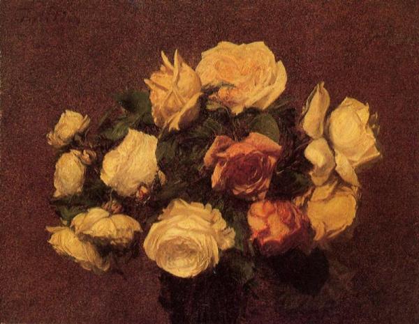 Roses by Henri Fantin-latour