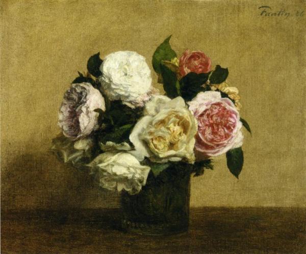 Roses by Henri Fantin-latour